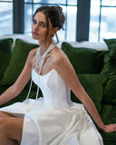 Supportive Satin Wedding Dress for Bride