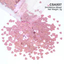 Glam Valentine’s Heart Nail Glitter Kit for Creative DIY Manicures