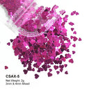 Glam Valentine’s Heart Nail Glitter Kit for Creative DIY Manicures