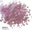 Glam Valentine’s Heart Nail Glitter Kit for Creative DIY Manicures