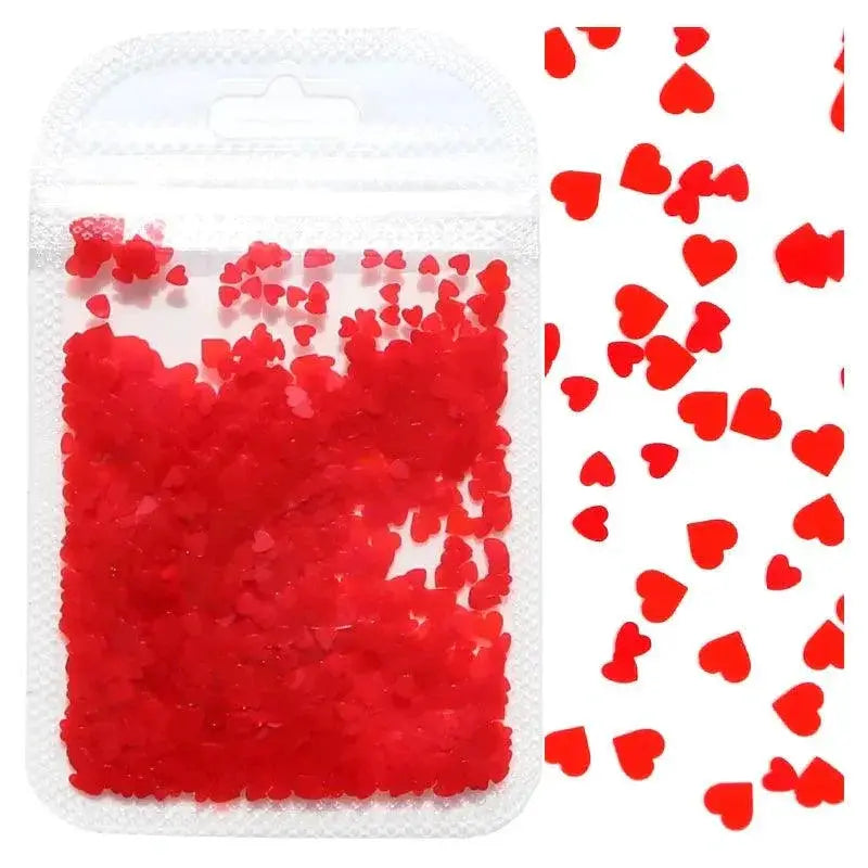 Glam Valentines Heart Nail Glitter Kit For DIY Manicures