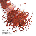 Glam Valentine’s Heart Nail Glitter Kit for Creative DIY Manicures