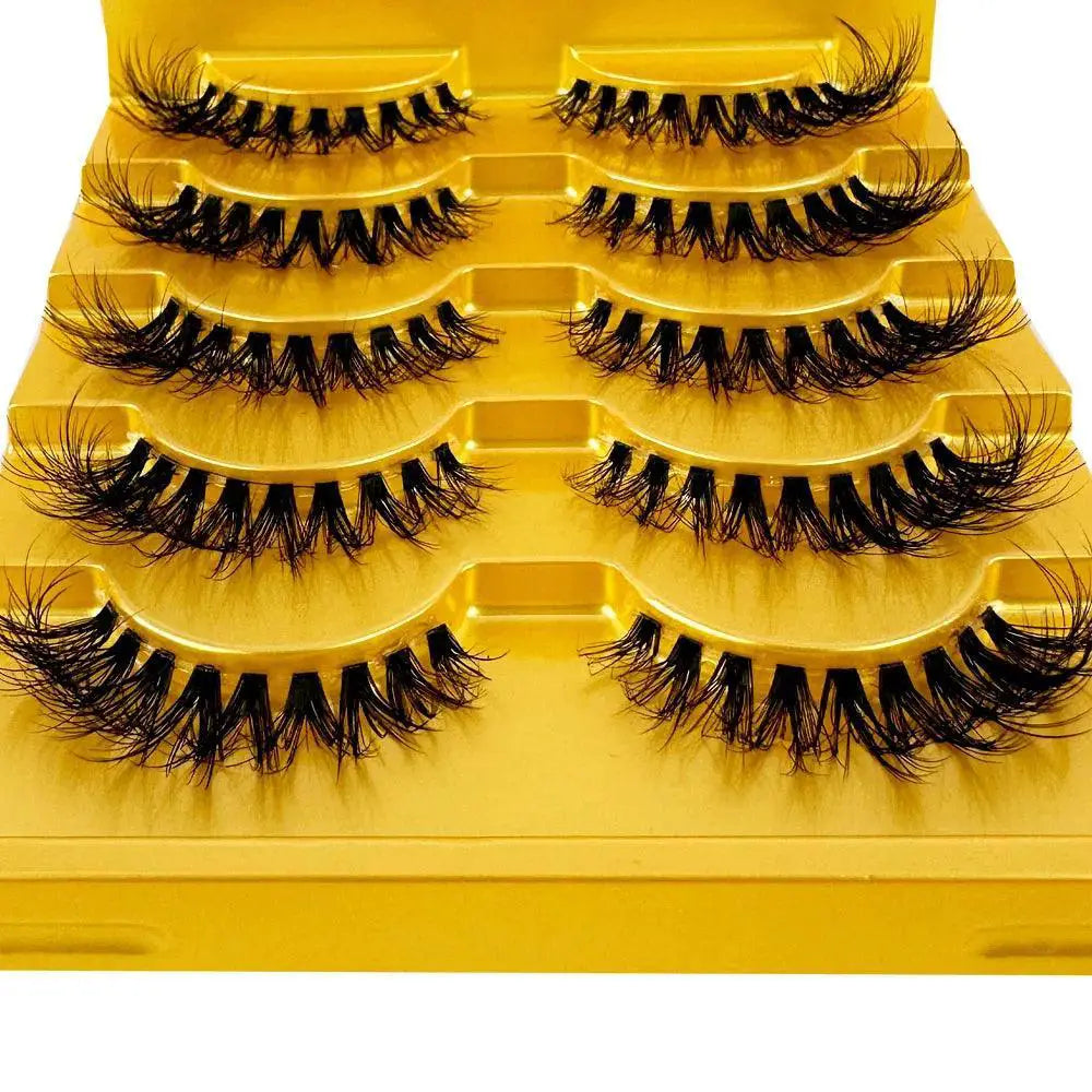 Natural Volume Faux Mink Eyelashes — 5pairsJX023