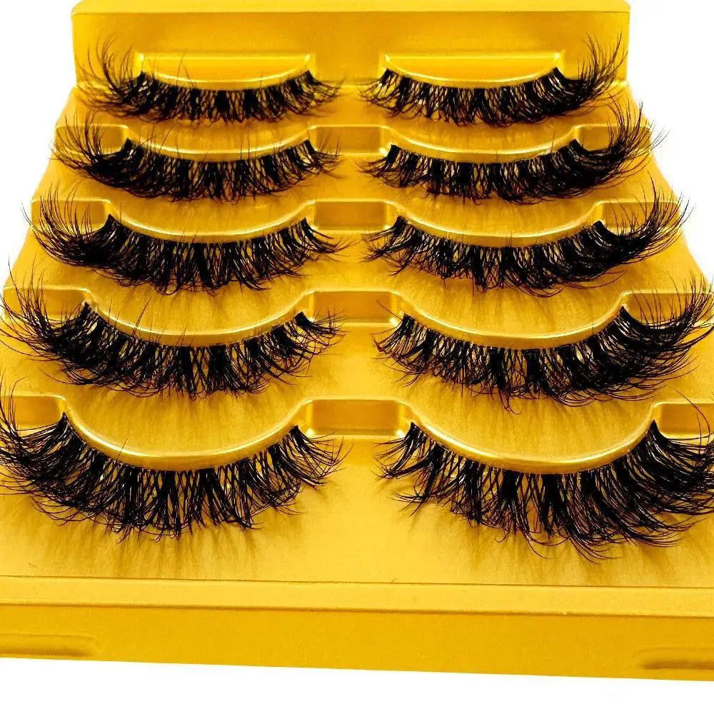 Natural Volume Faux Mink Eyelashes — 5pairsJX022