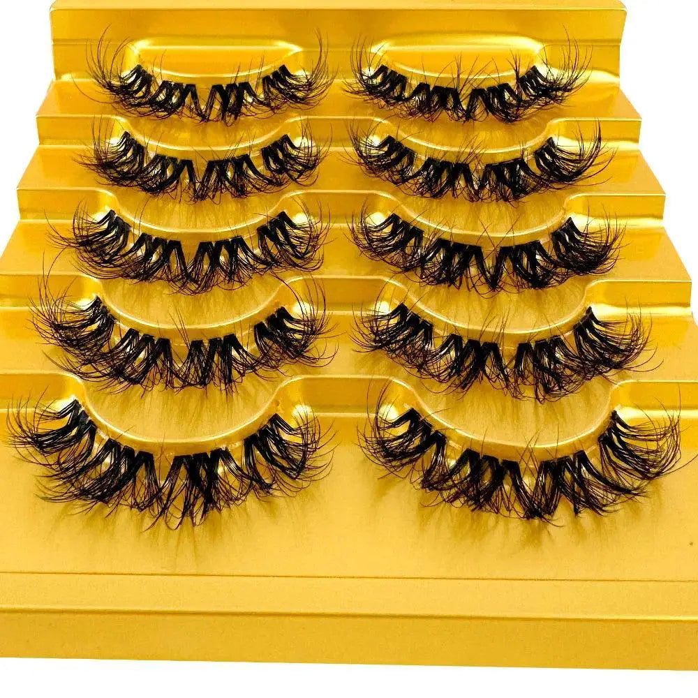 Natural Volume Faux Mink Eyelashes — 5pairsJX036