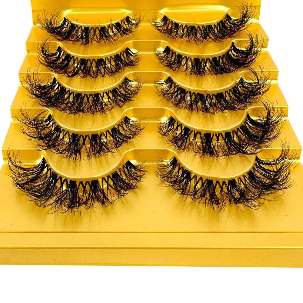 Natural Volume Faux Mink Eyelashes — 5pairsJX040