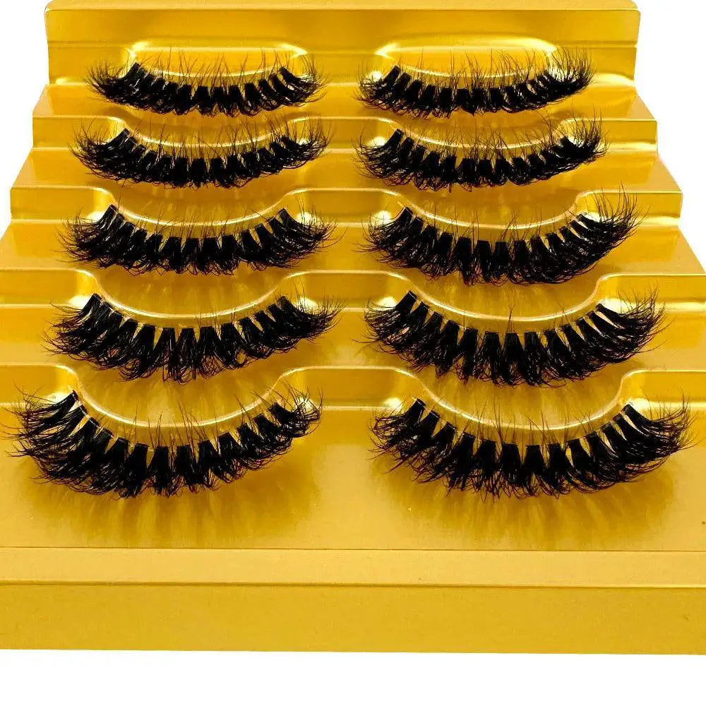 Natural Volume Faux Mink Eyelashes — 5pairsJX041
