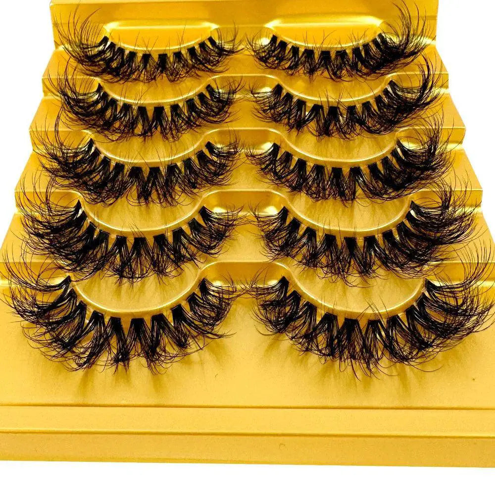 Natural Volume Faux Mink Eyelashes — 5pairsJX034