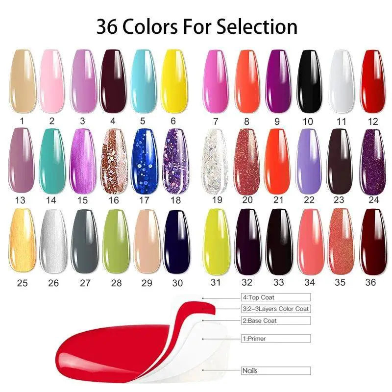 Glamorous Nail Art Kit With UV LED Lamp And Tools Set