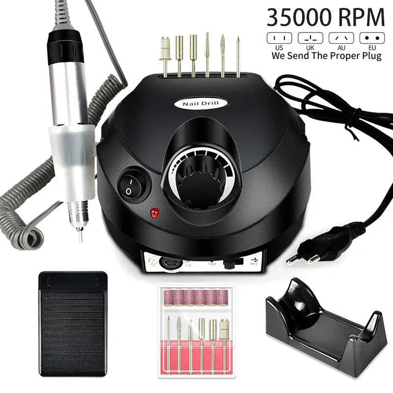 Glamorous Nail Art Kit With UV LED Lamp And Tools Set