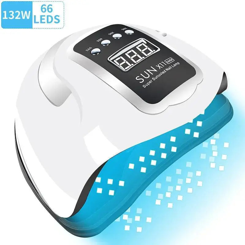 Glamorous Nail Art Kit With UV LED Lamp And Tools Set