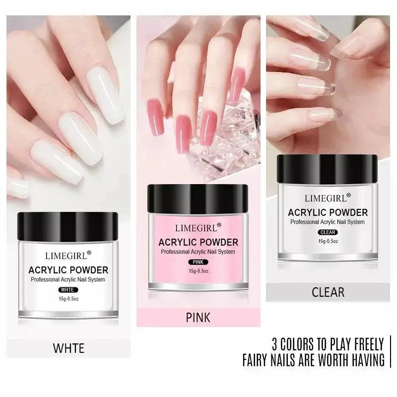 Glamour Nail Glitter Set Sparkling Acrylic Manicure Kit