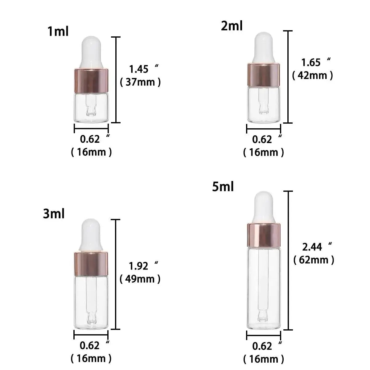 Glass Dropper Bottles Set For Essential Oil Storage Solution