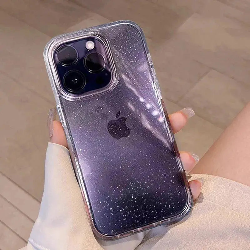 Glitter Bumper Clear Case iPhone 15 14 13 12 11 Pro Max Mini