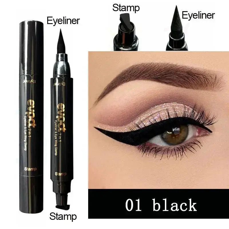 Glitter Eyeliner Stamp Duo 7 Color Fast Dry Eyeliner