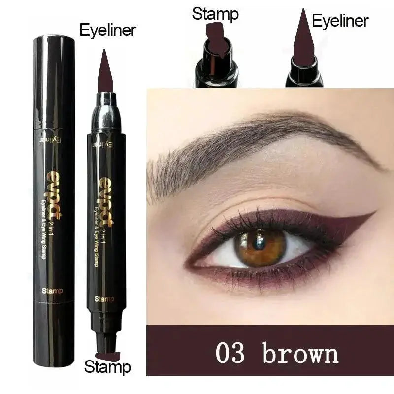 Glitter Eyeliner Stamp Duo 7 Color Fast Dry Eyeliner