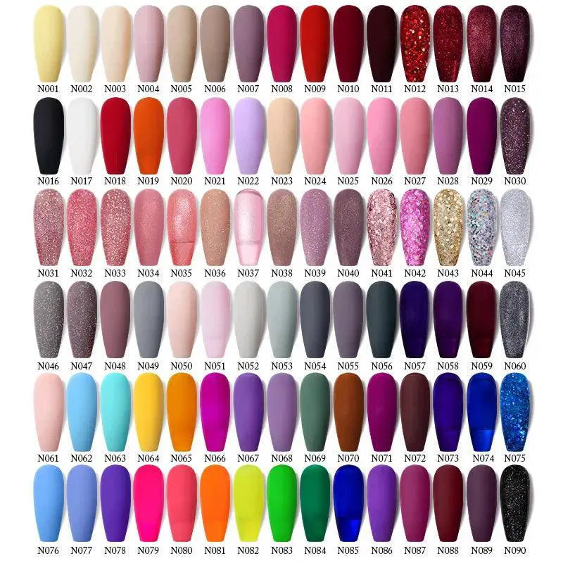 Glitter Gel Nail Polish Set With No Wipe Top Coat Collection