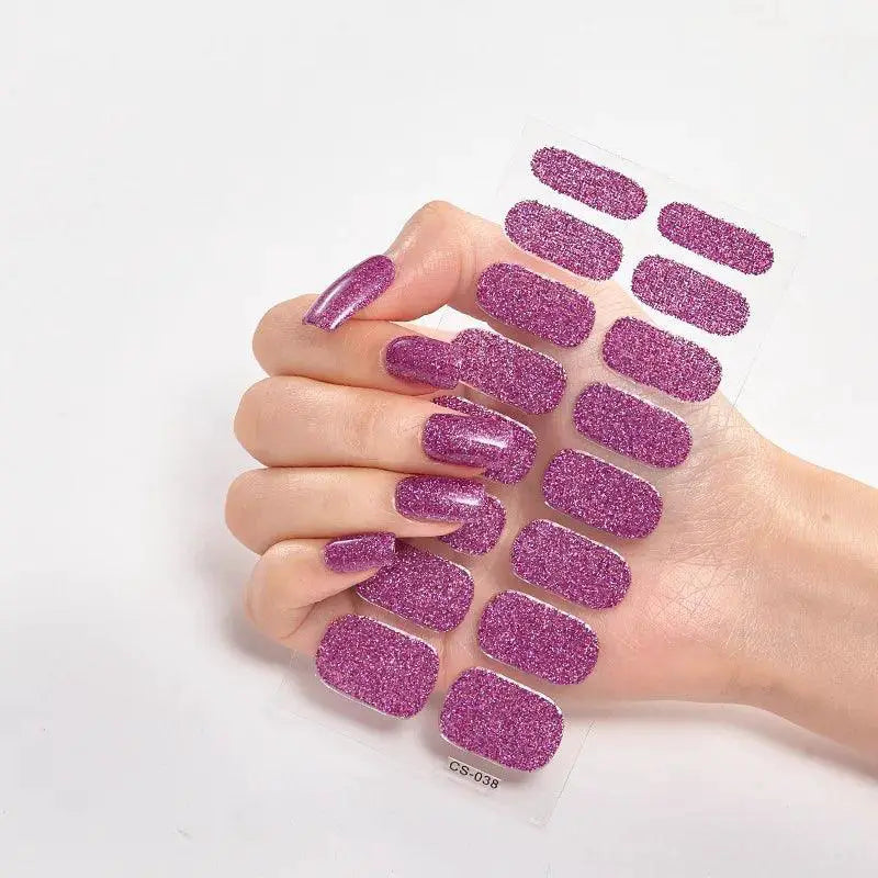 Glitter Gradient Nail Stickers Waterproof Easy — product view 16
