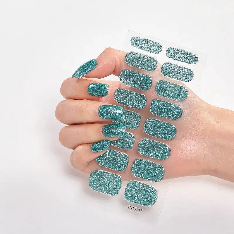 Glitter Gradient Nail Stickers Waterproof Easy — product view 9