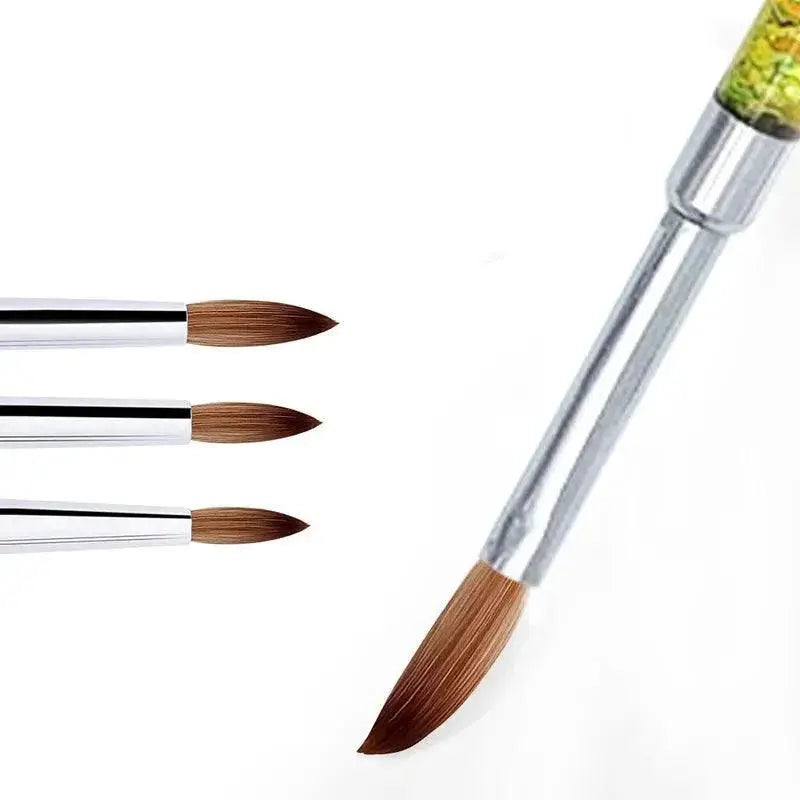 Glitter Infused Nail Art Brush Set With Quicksand 7 Pieces