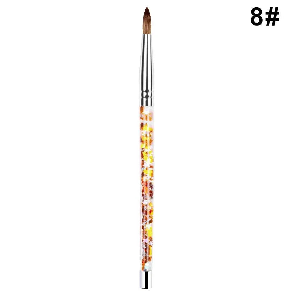 Glitter Infused Nail Art Brush Set With Quicksand 7 Pieces
