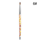 Glitter Infused Nail Art Brush Set with Quicksand 7 Pieces