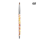 Glitter Infused Nail Art Brush Set with Quicksand 7 Pieces