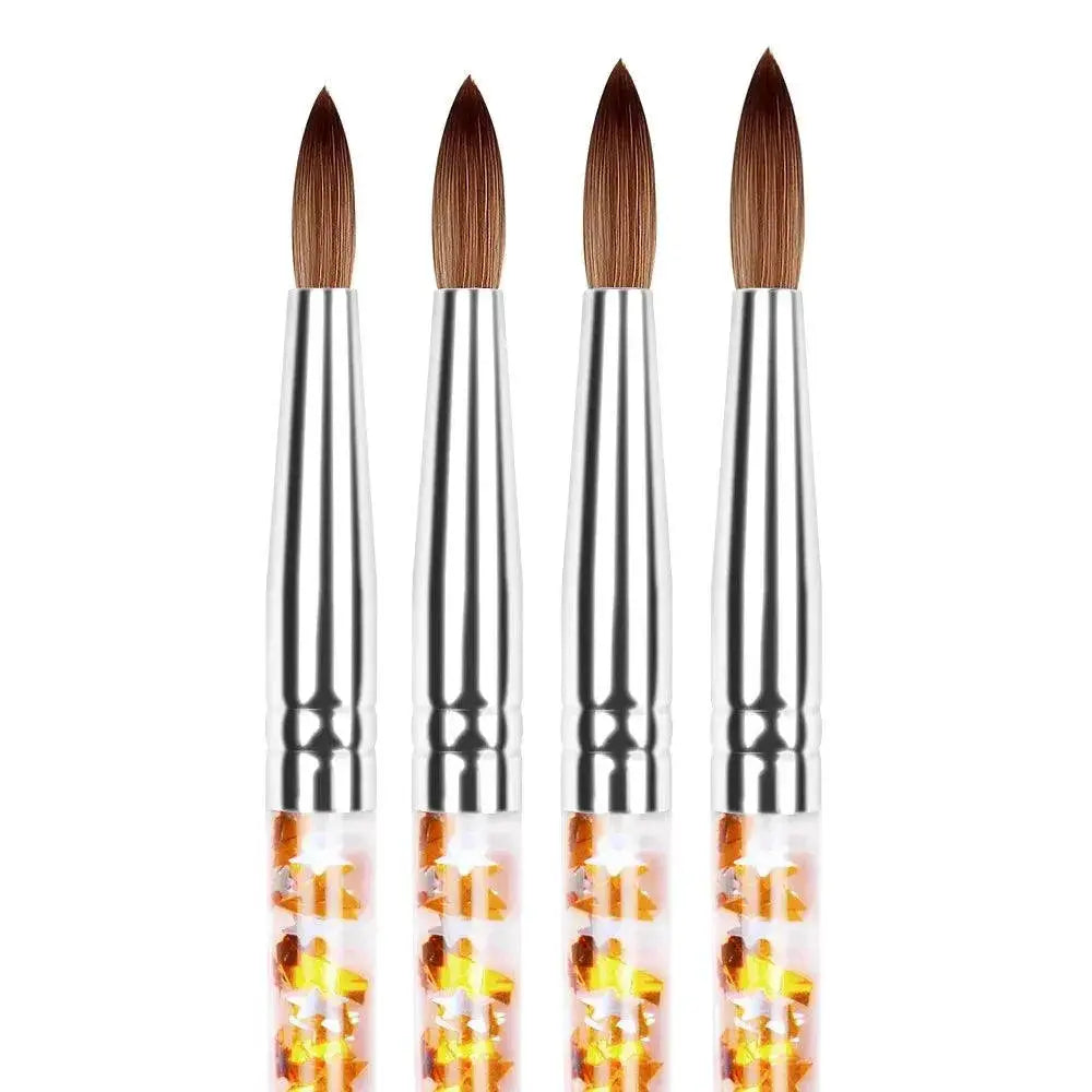 Glitter Infused Nail Art Brush Set With Quicksand 7 Pieces