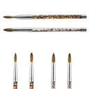 Glitter Infused Nail Art Brush Set with Quicksand 7 Pieces