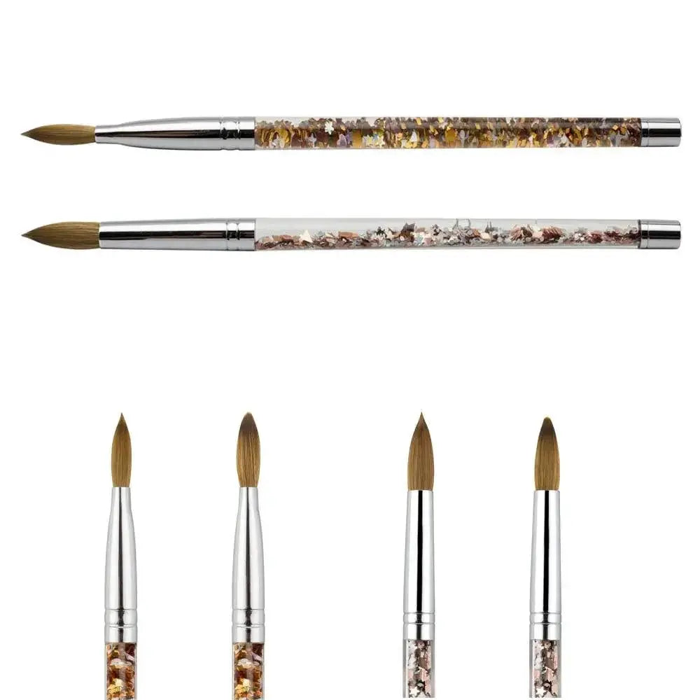Glitter Infused Nail Art Brush Set With Quicksand 7 Pieces