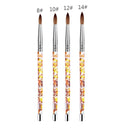 Glitter Infused Nail Art Brush Set with Quicksand 7 Pieces