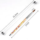 Glitter Infused Nail Art Brush Set with Quicksand 7 Pieces