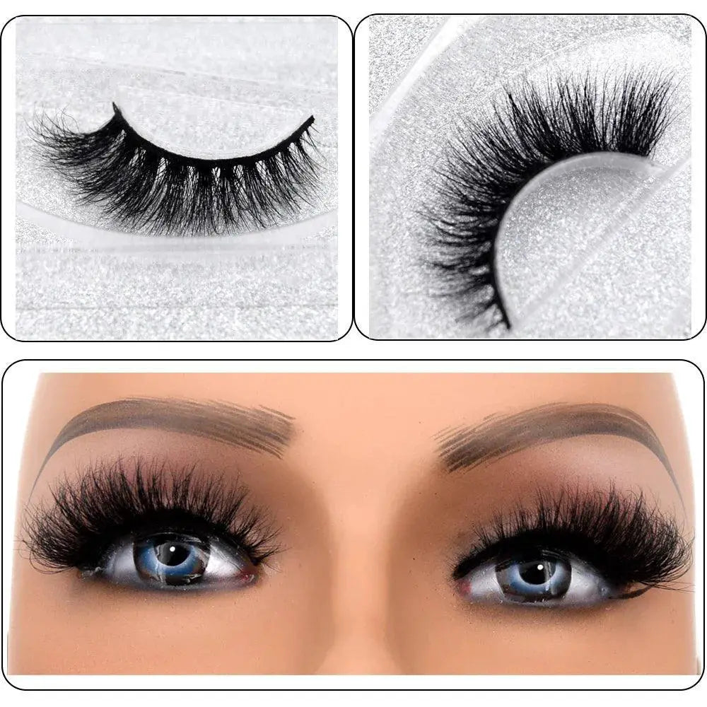 Glitter Mink Lashes Luxurious Reusable 3D Eyelashes Kit