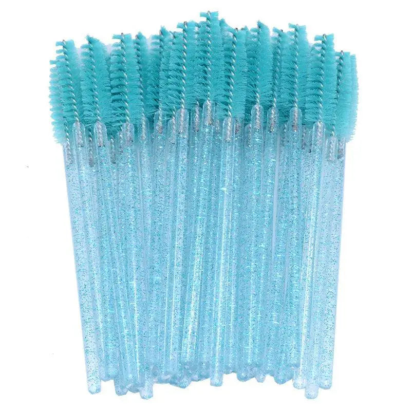 Glittery Pink and White Mascara Wands Luxury Crystal Brushes