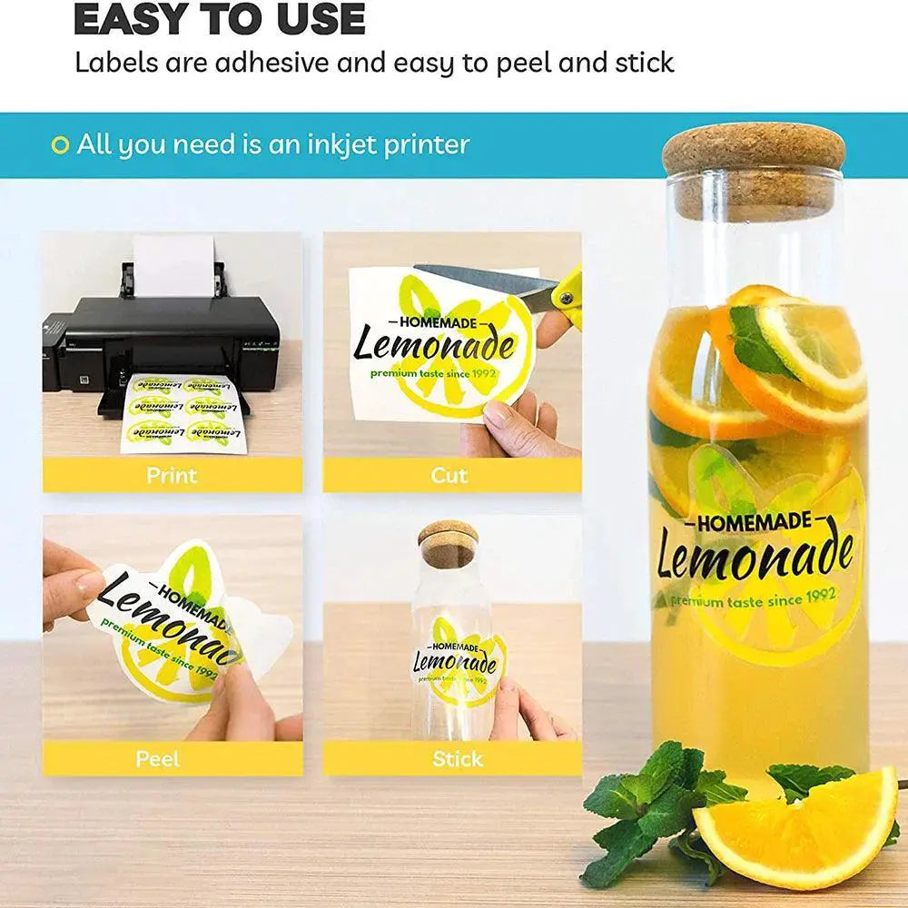 Glossy Label Sticker Paper Premium A4 Inkjet Printable
