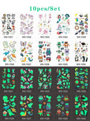 Glow-in-the-Dark Kids' Fantasy Tattoo Set Enchanting Skin Art