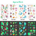 Glow-in-the-Dark Kids' Fantasy Tattoo Set Enchanting Skin Art