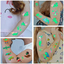 Glow-in-the-Dark Kids' Fantasy Tattoo Set Enchanting Skin Art