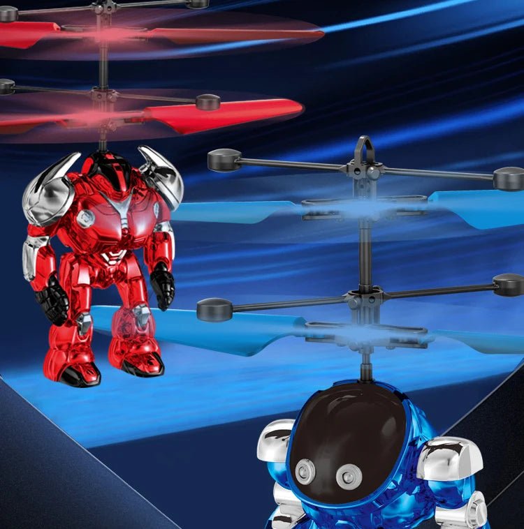 GlowTech Mech Warrior Flying Robot - Intelligent Gesture Sensing Glow Ball Light