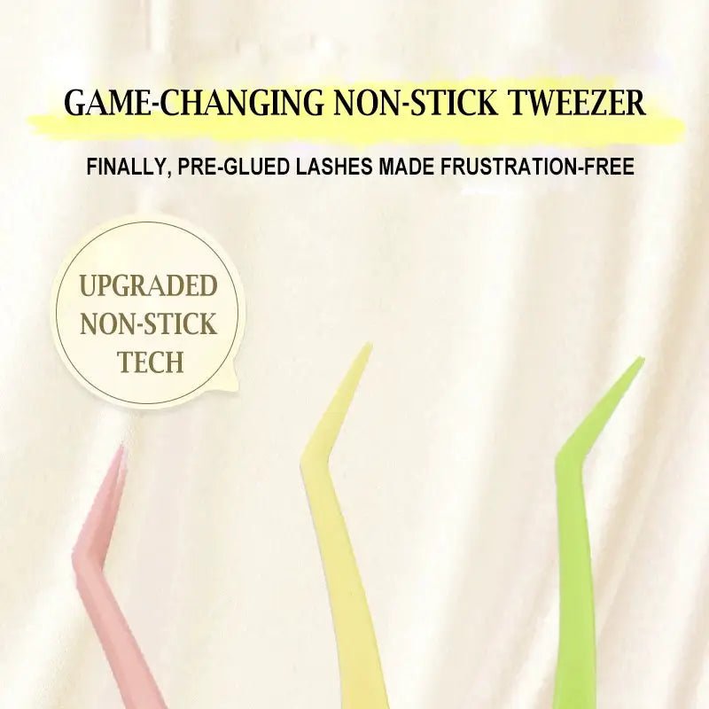 Glue - Free Eyelashes Kit With Anti - Stick Applicator And Stainless Steel Tweezers