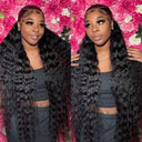 Glueless 13x4 Water Wave Lace Front Human Hair Wig for Women