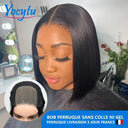 Glueless Brazilian Human Hair Bob Wig Effortless Lace Front