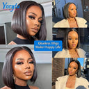 Glueless Brazilian Human Hair Bob Wig Effortless Lace Front