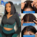 Glueless Brazilian Human Hair Bob Wig Effortless Lace Front