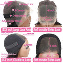 Glueless Deep Wave Lace Front Wig Natural Remy Hair 250 Density