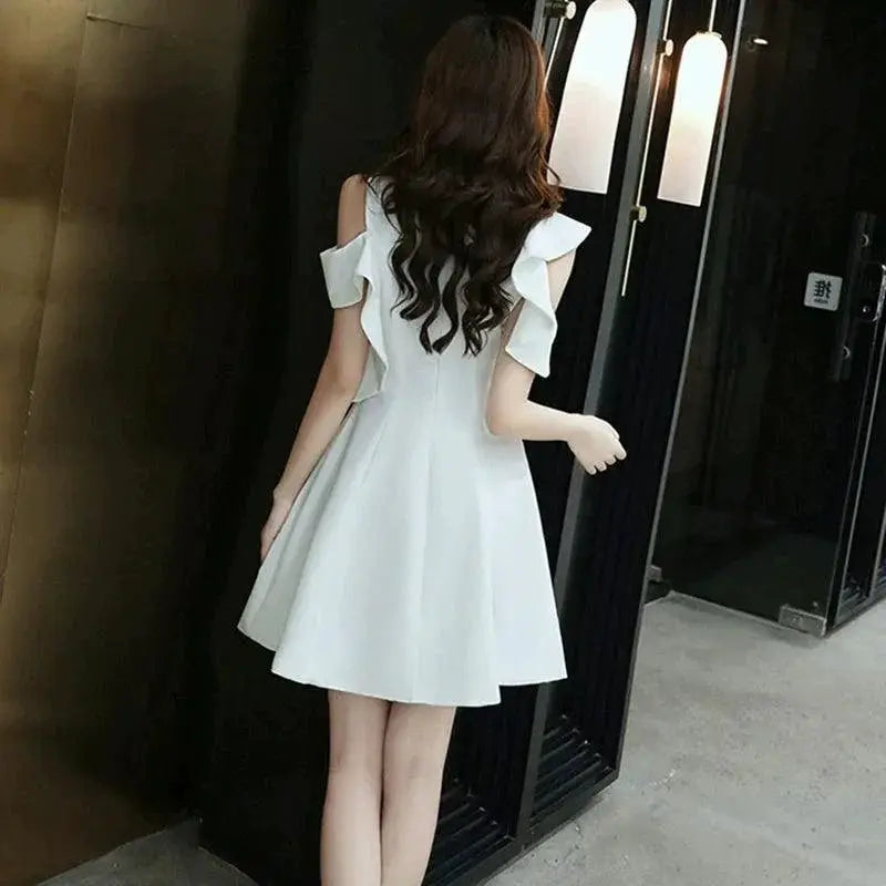 Goddess Temperament Dress Off Shoulder Elegant Summer Style
