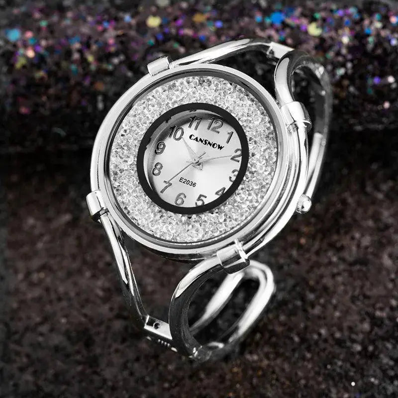 Gold Bracelet Watch Elegant Timepiece With Bangle Style