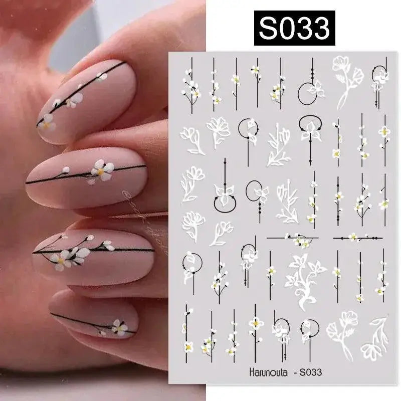 Gold Heart Leopard Print Nail Stickers For Glamorous Art