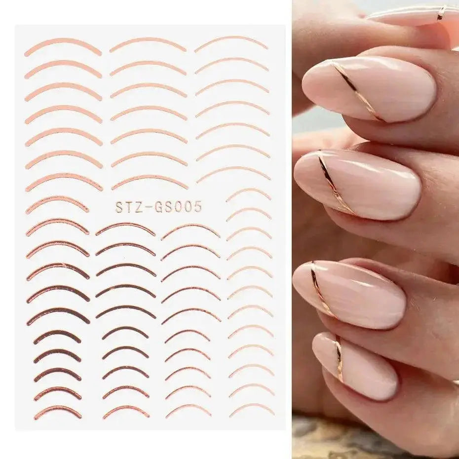 Nail Art Stickers for Chic Manicures — F961 White