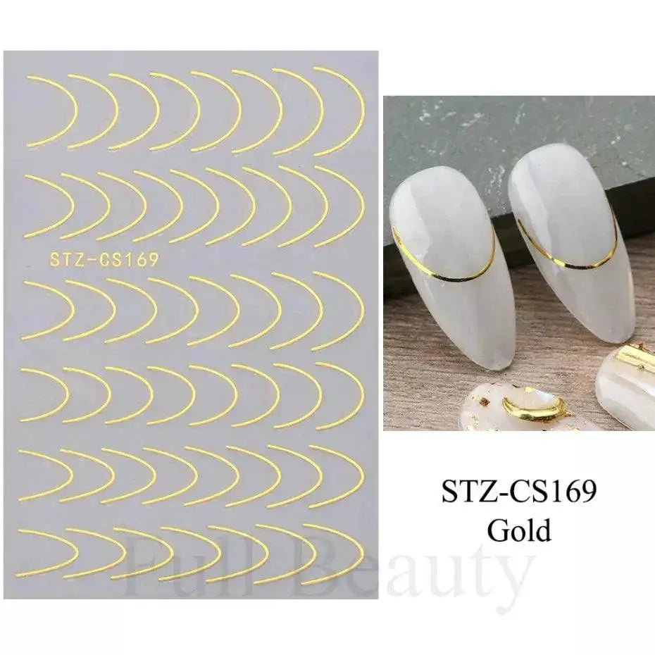 Gold Rose 3D Nail Art Stickers for Chic Manicures Decor
